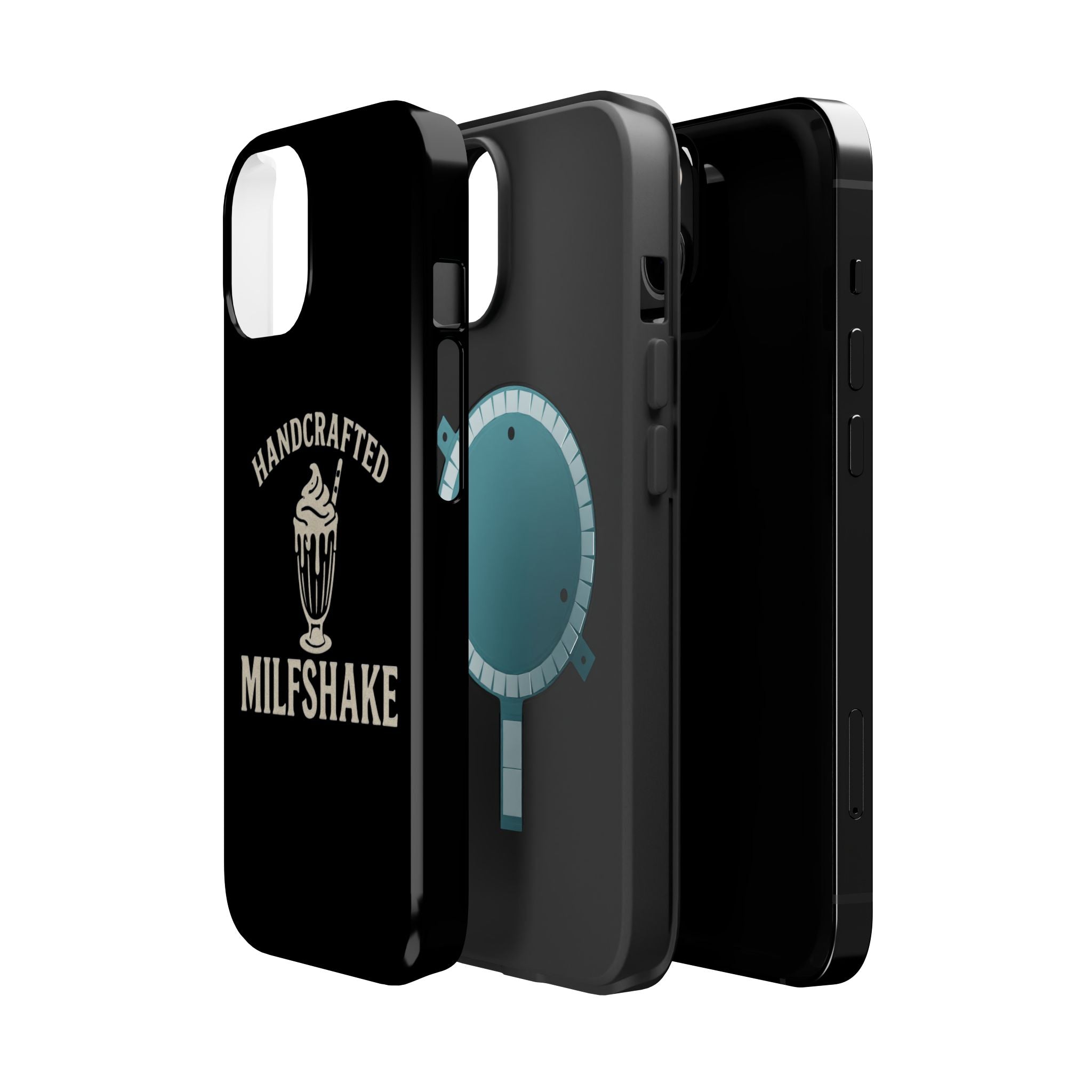 Handcrafted "Milfshakes" Magnetic Impact - Resistant Phone Case — Funny Mom Conversation Starter - Wabi Sabi