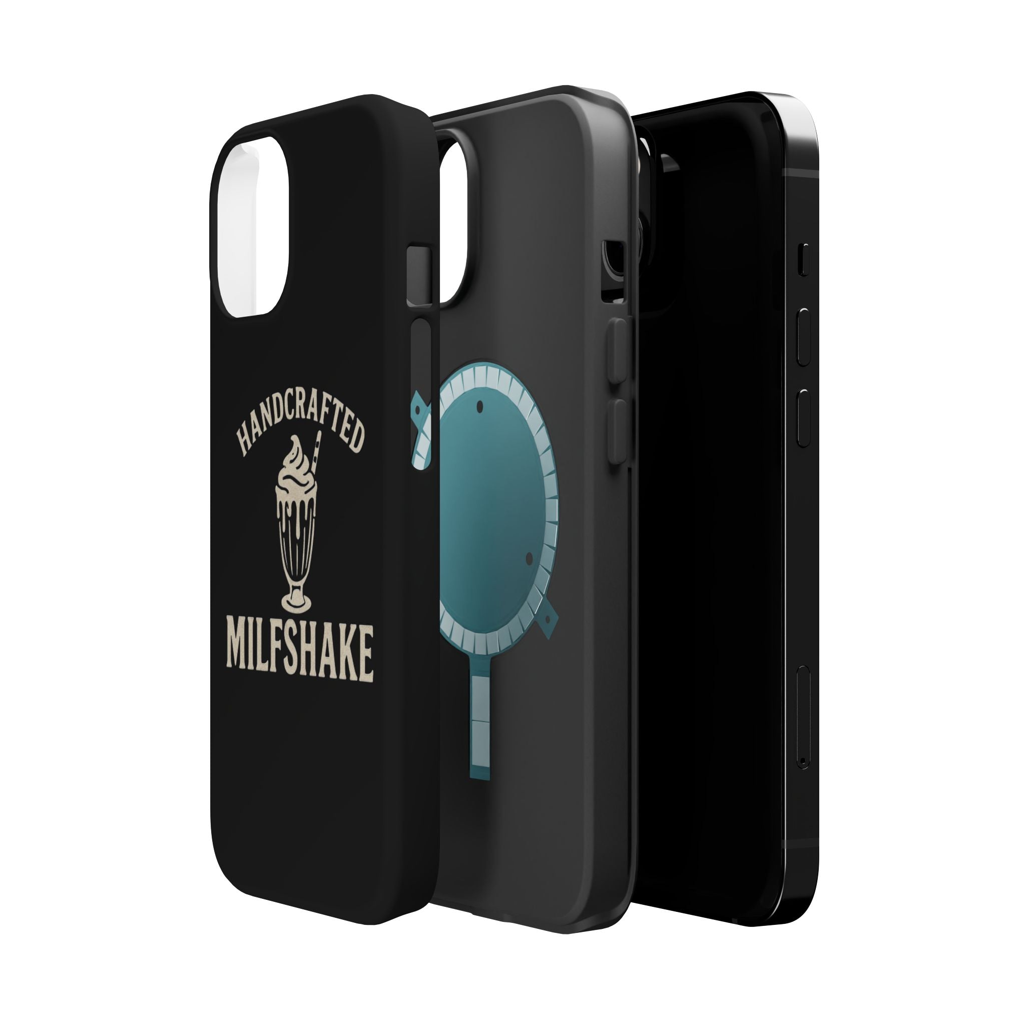 Handcrafted "Milfshakes" Magnetic Impact - Resistant Phone Case — Funny Mom Conversation Starter - Wabi Sabi