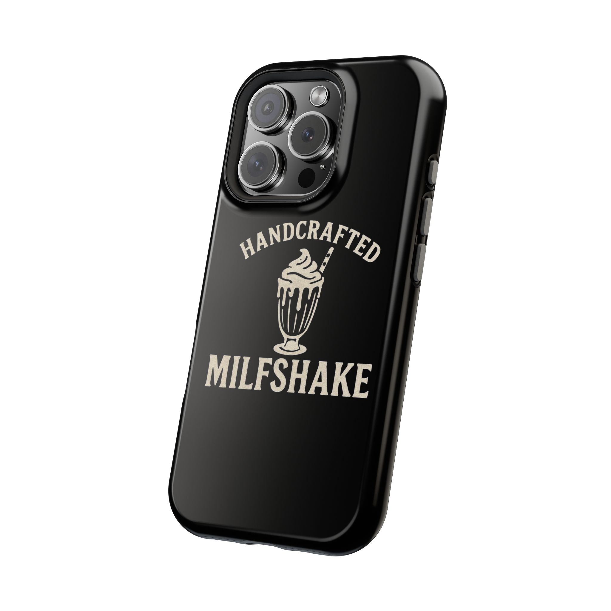 Handcrafted "Milfshakes" Magnetic Impact - Resistant Phone Case — Funny Mom Conversation Starter - Wabi Sabi