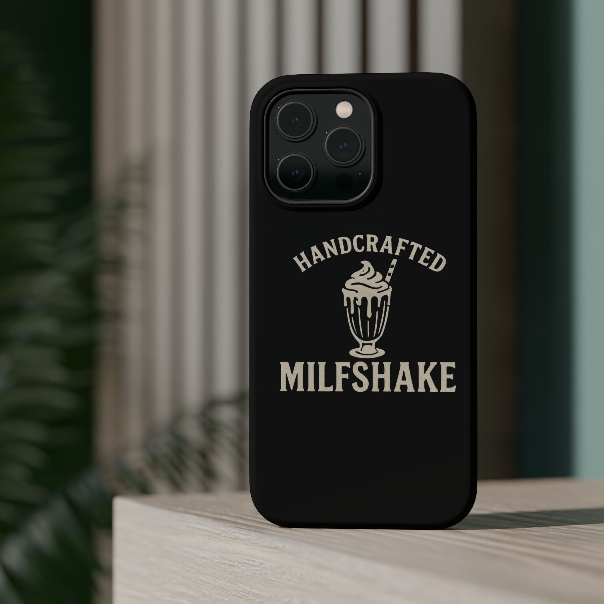 Handcrafted "Milfshakes" Magnetic Impact - Resistant Phone Case — Funny Mom Conversation Starter - Wabi Sabi