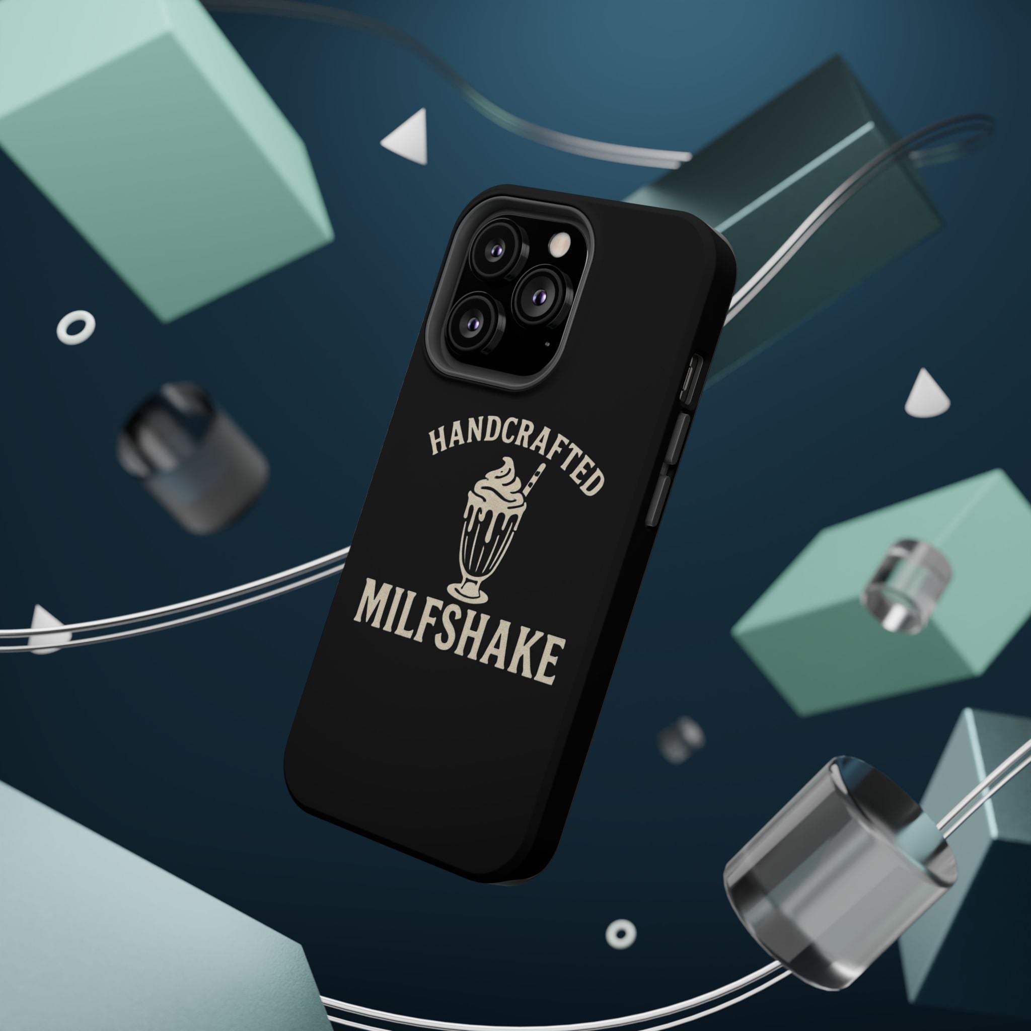 Handcrafted "Milfshakes" Magnetic Impact - Resistant Phone Case — Funny Mom Conversation Starter - Wabi Sabi