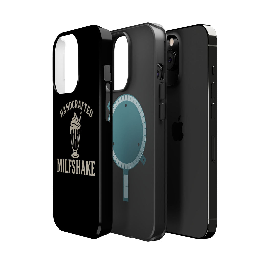 Handcrafted "Milfshakes" Magnetic Impact - Resistant Phone Case — Funny Mom Conversation Starter - Wabi Sabi