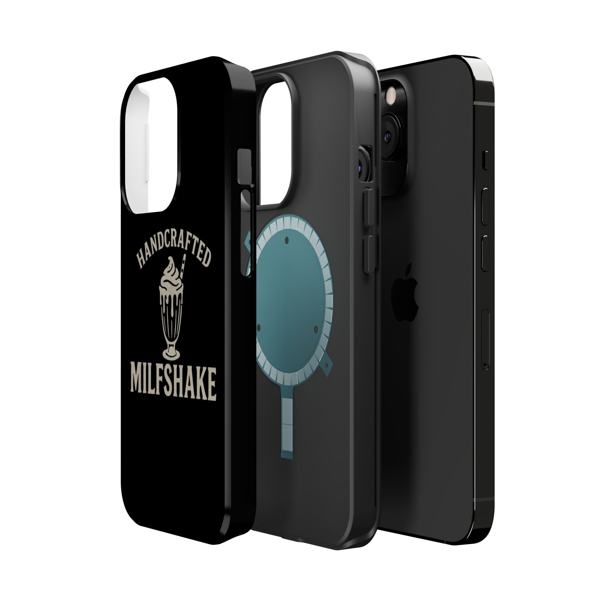 Handcrafted "Milfshakes" Magnetic Impact - Resistant Phone Case — Funny Mom Conversation Starter - Wabi Sabi