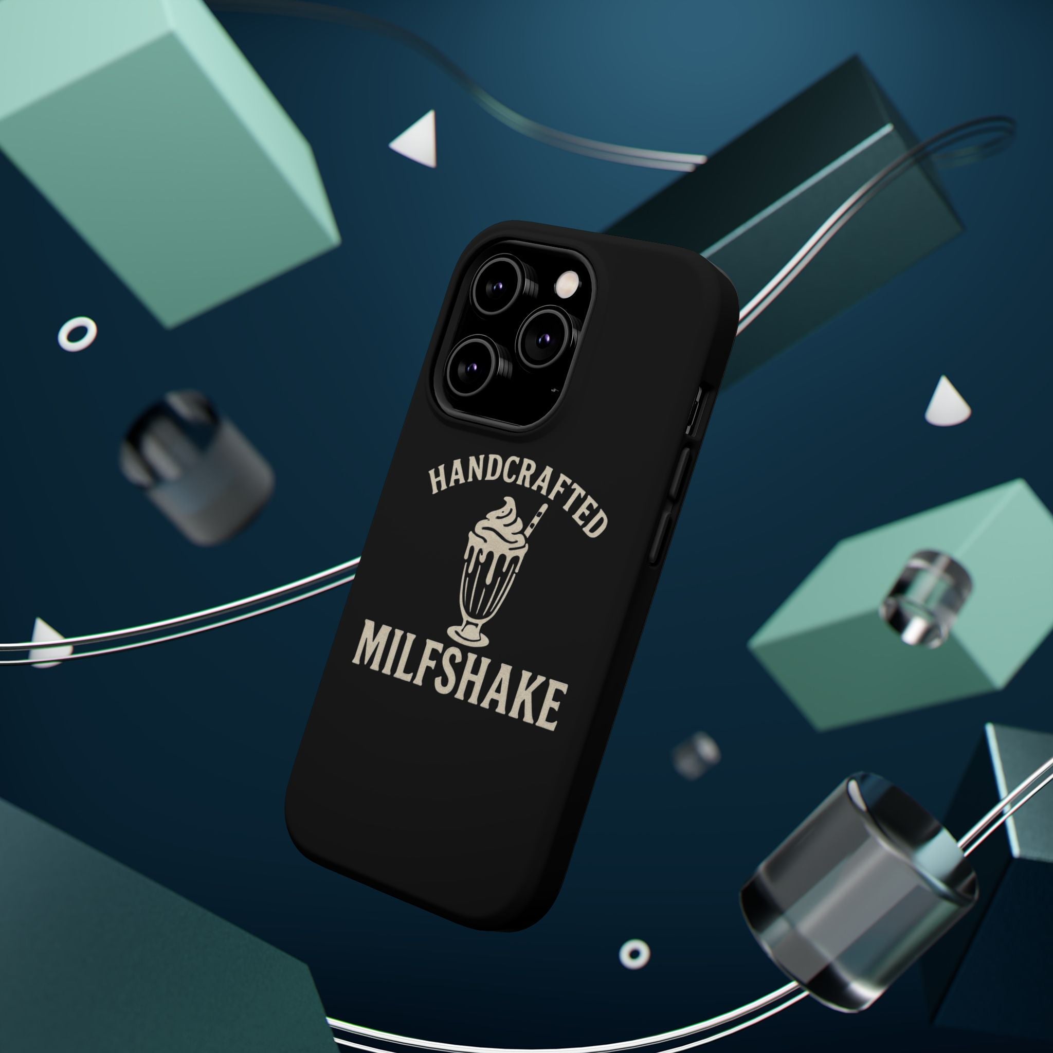 Handcrafted "Milfshakes" Magnetic Impact - Resistant Phone Case — Funny Mom Conversation Starter - Wabi Sabi