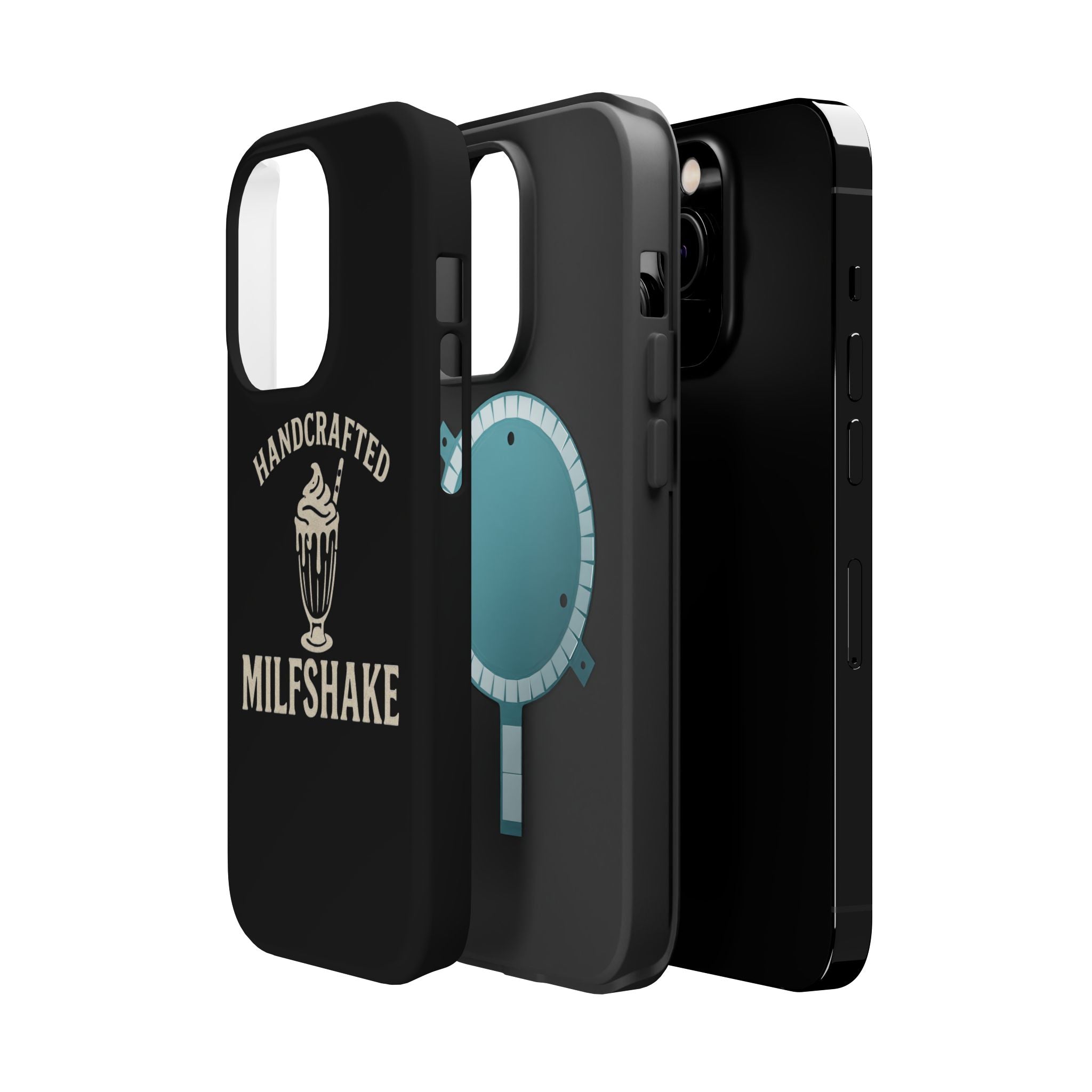 Handcrafted "Milfshakes" Magnetic Impact - Resistant Phone Case — Funny Mom Conversation Starter - Wabi Sabi