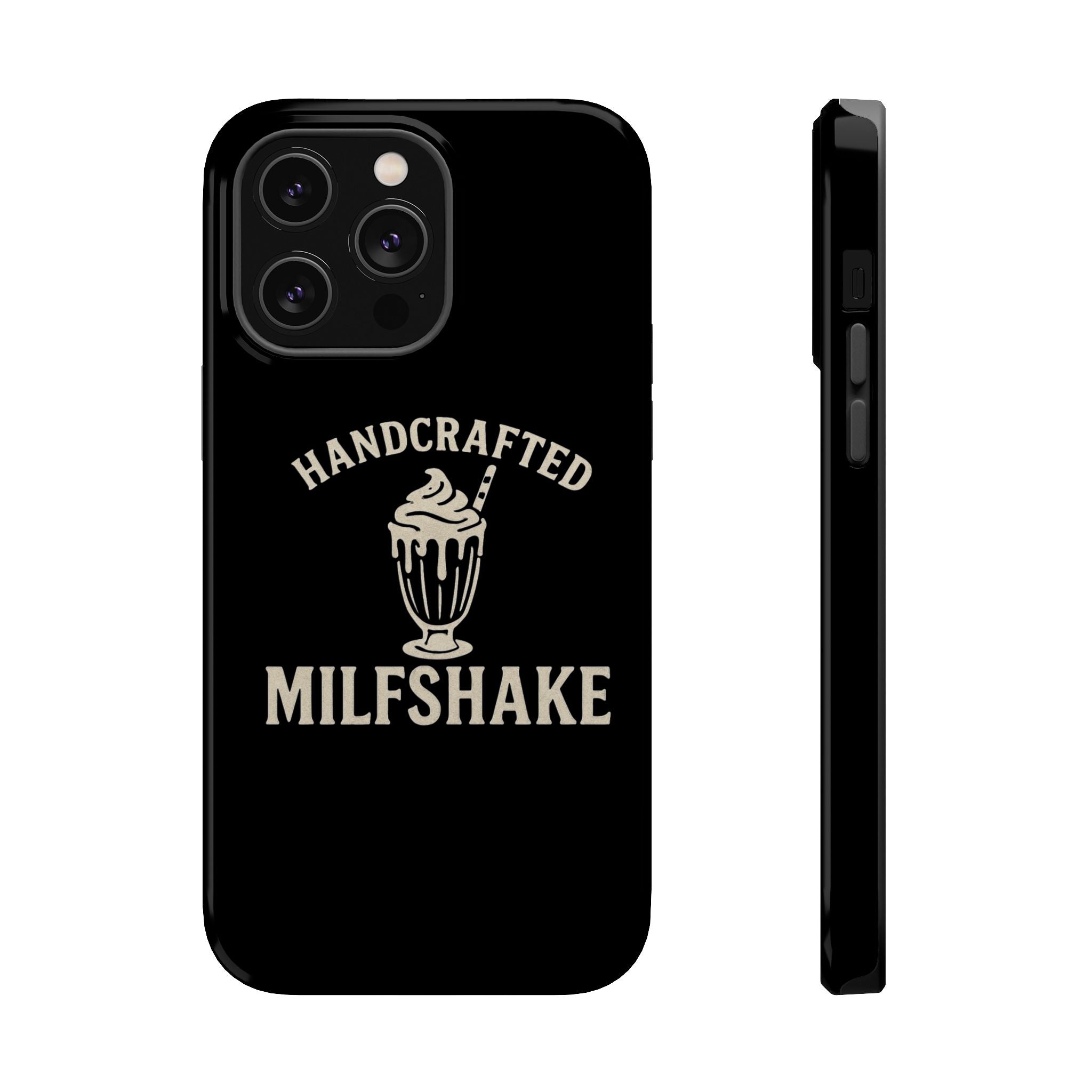Handcrafted "Milfshakes" Magnetic Impact - Resistant Phone Case — Funny Mom Conversation Starter - Wabi Sabi