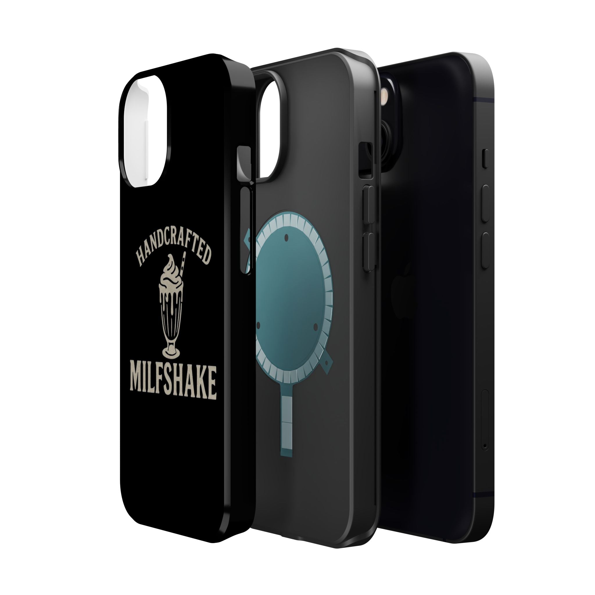 Handcrafted "Milfshakes" Magnetic Impact - Resistant Phone Case — Funny Mom Conversation Starter - Wabi Sabi