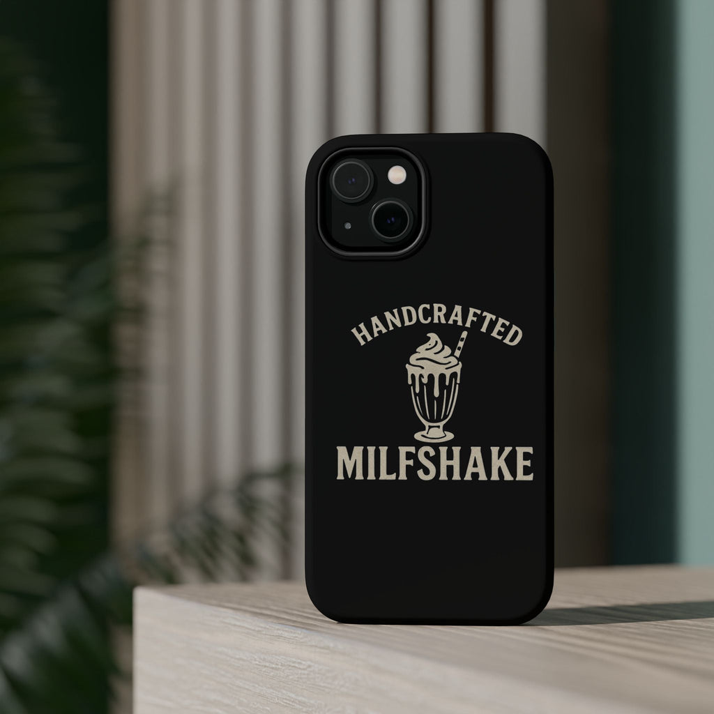 Handcrafted "Milfshakes" Magnetic Impact - Resistant Phone Case — Funny Mom Conversation Starter - Wabi Sabi