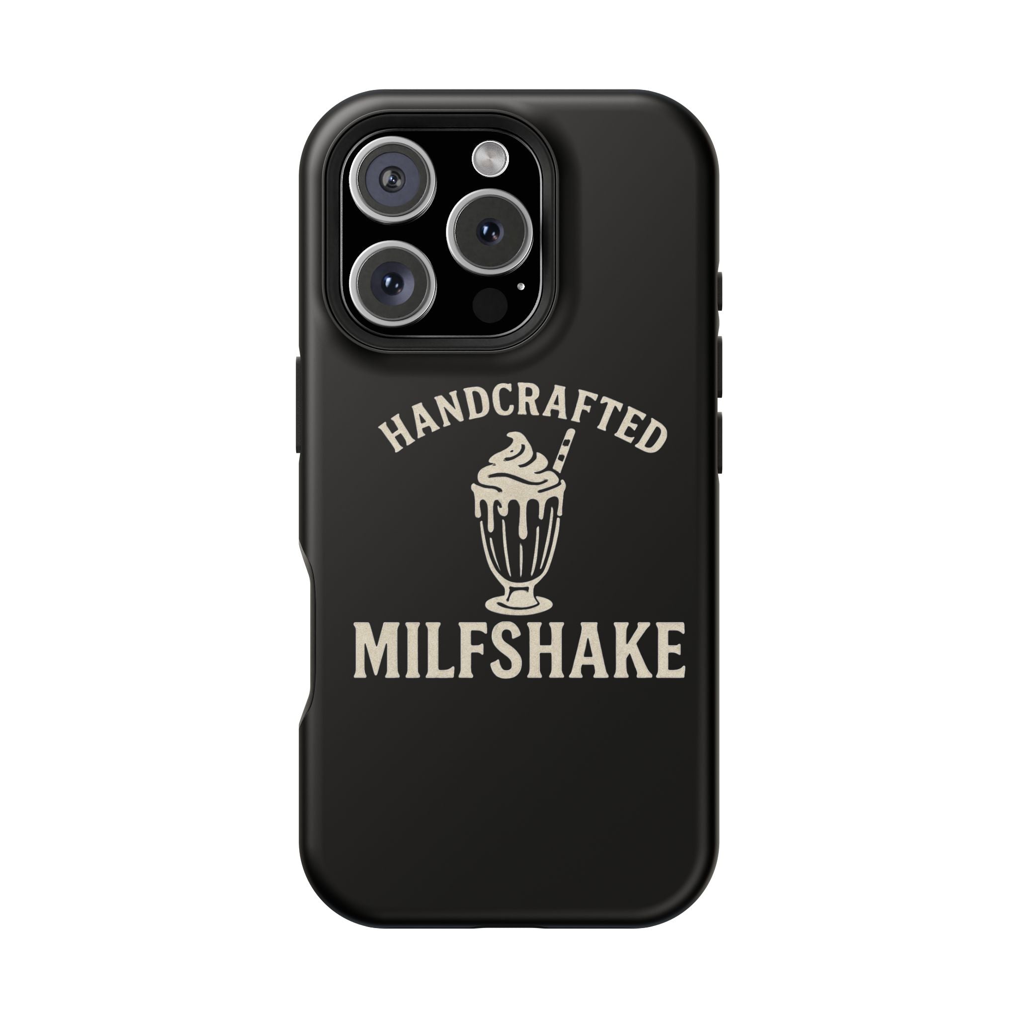 Handcrafted "Milfshakes" Magnetic Impact - Resistant Phone Case — Funny Mom Conversation Starter - Wabi Sabi