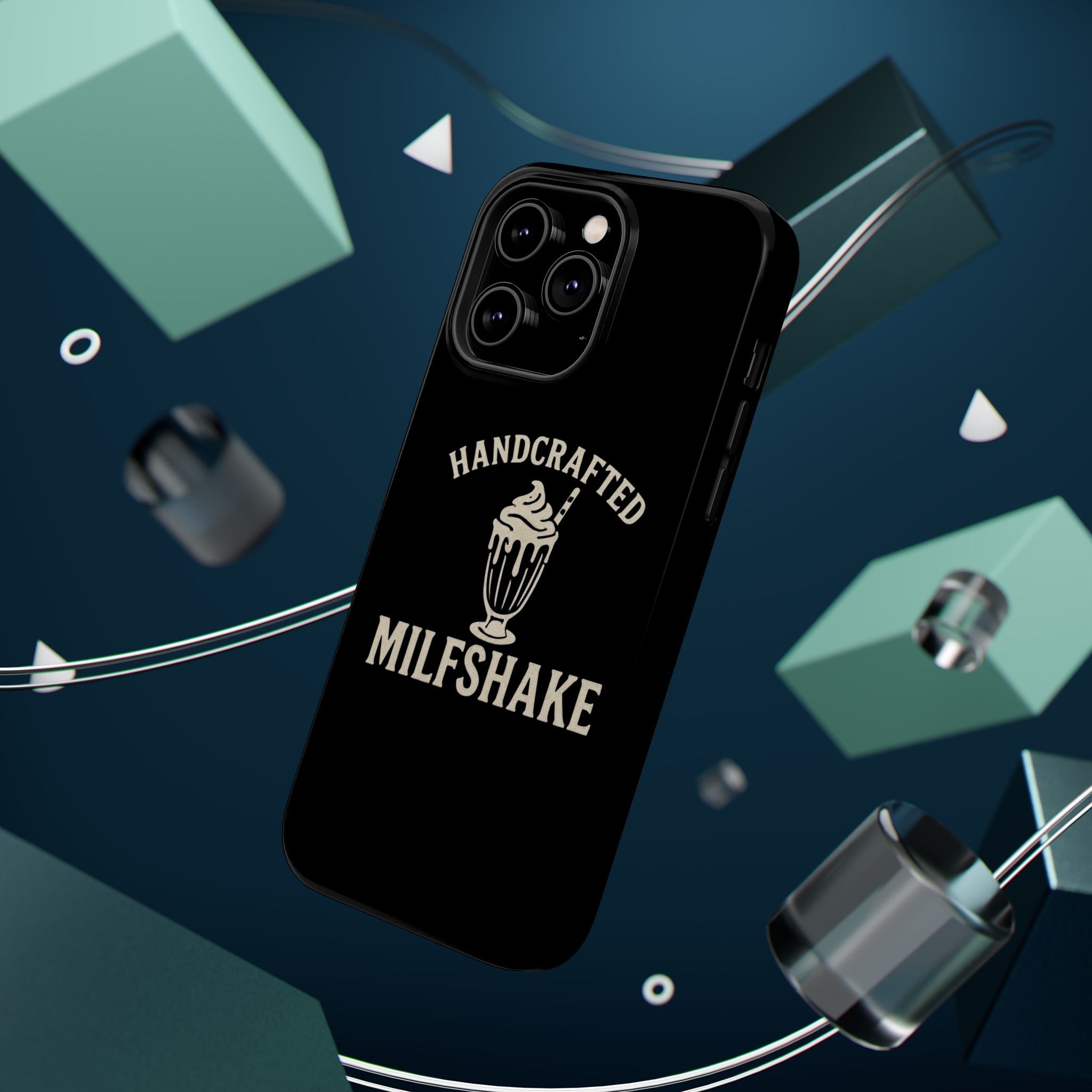 Handcrafted "Milfshakes" Magnetic Impact - Resistant Phone Case — Funny Mom Conversation Starter - Wabi Sabi