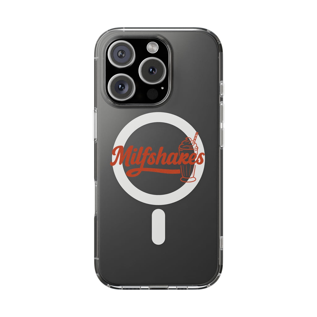 Magnetic Phone Case — "Milkshakes" Funny Quote, Clear Impact - Resistant, Trendy Viral Design - Wabi Sabi