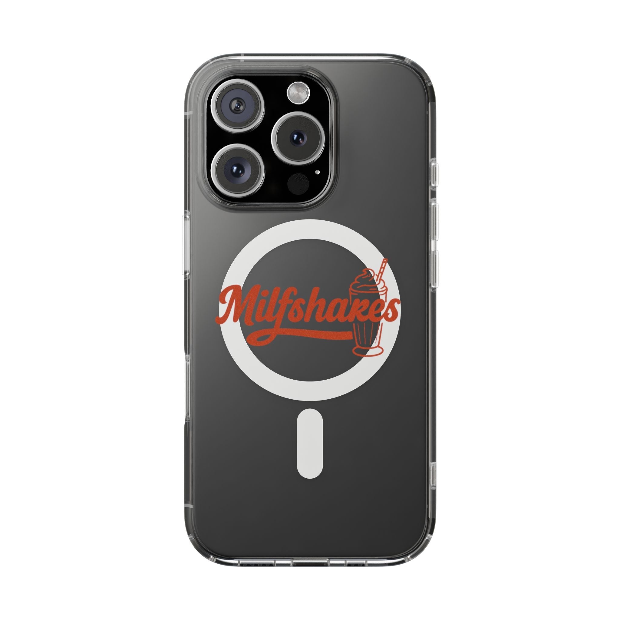 Magnetic Phone Case — "Milkshakes" Funny Quote, Clear Impact - Resistant, Trendy Viral Design - Wabi Sabi