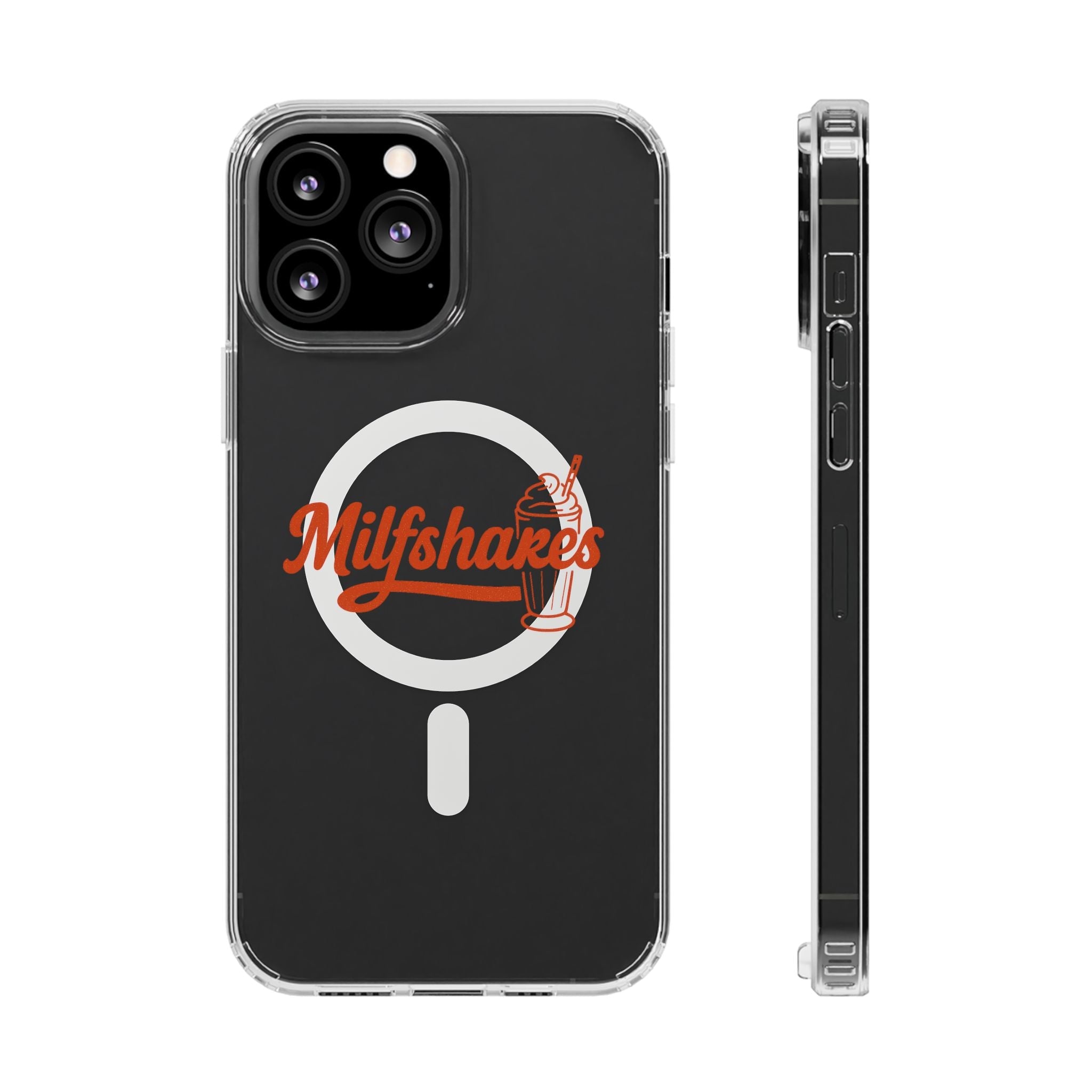 Magnetic Phone Case — "Milkshakes" Funny Quote, Clear Impact - Resistant, Trendy Viral Design - Wabi Sabi
