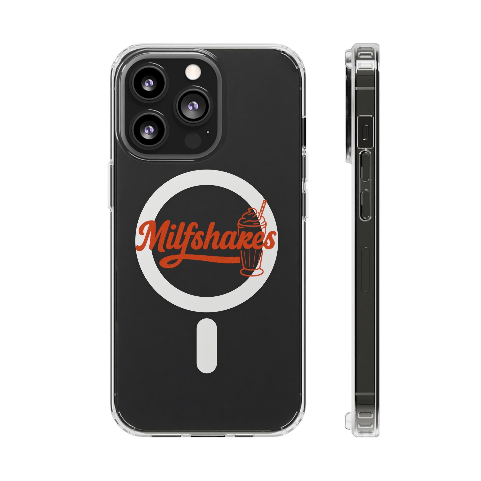 Magnetic Phone Case — "Milkshakes" Funny Quote, Clear Impact - Resistant, Trendy Viral Design - Wabi Sabi