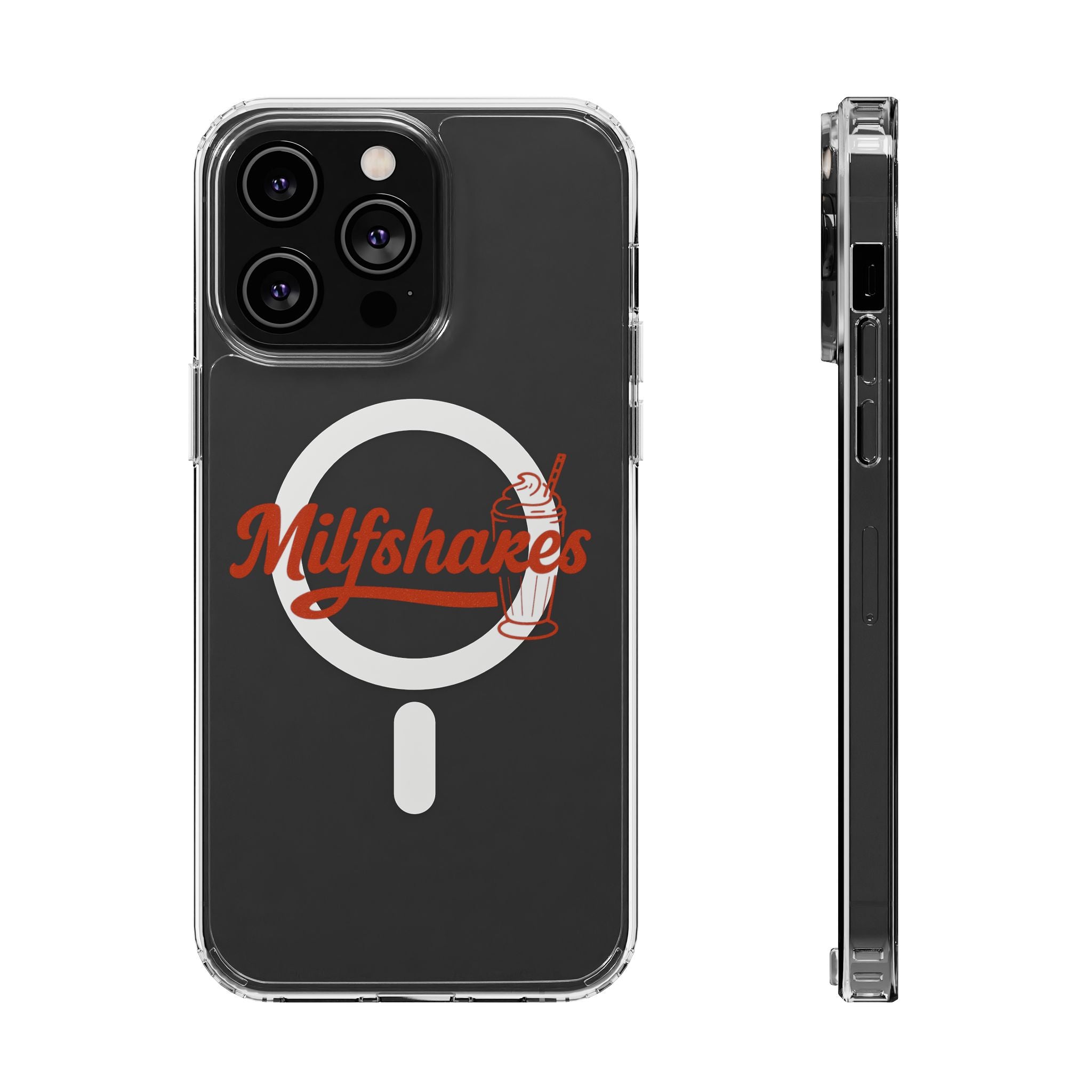 Magnetic Phone Case — "Milkshakes" Funny Quote, Clear Impact - Resistant, Trendy Viral Design - Wabi Sabi