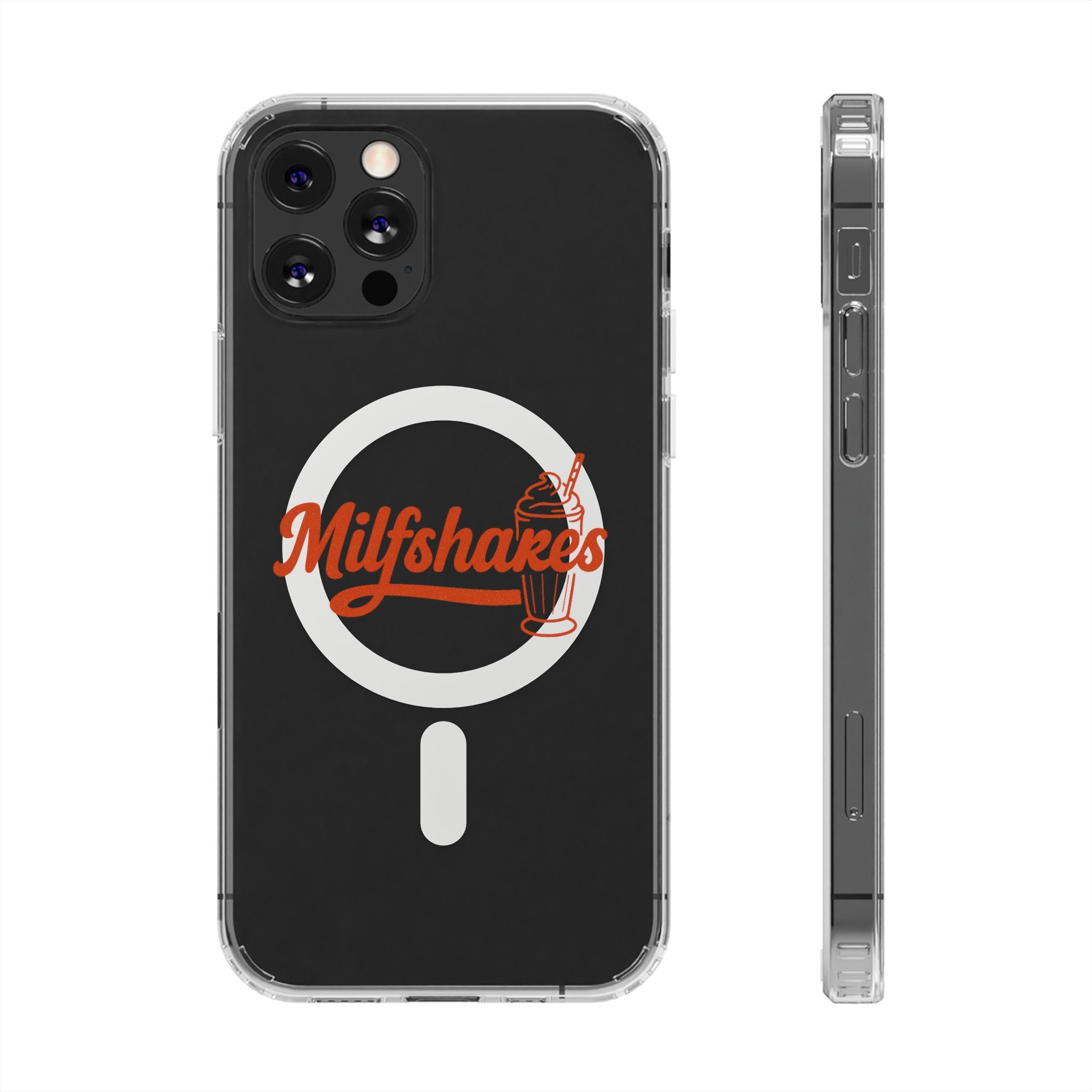Magnetic Phone Case — "Milkshakes" Funny Quote, Clear Impact - Resistant, Trendy Viral Design - Wabi Sabi
