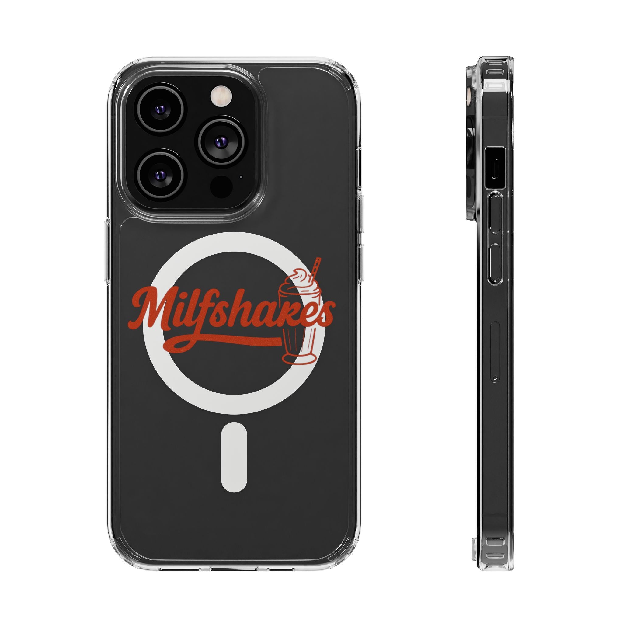 Magnetic Phone Case — "Milkshakes" Funny Quote, Clear Impact - Resistant, Trendy Viral Design - Wabi Sabi