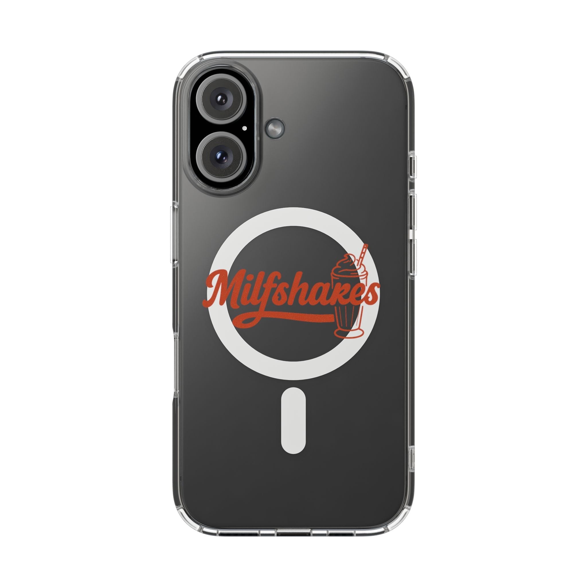 Magnetic Phone Case — "Milkshakes" Funny Quote, Clear Impact - Resistant, Trendy Viral Design - Wabi Sabi