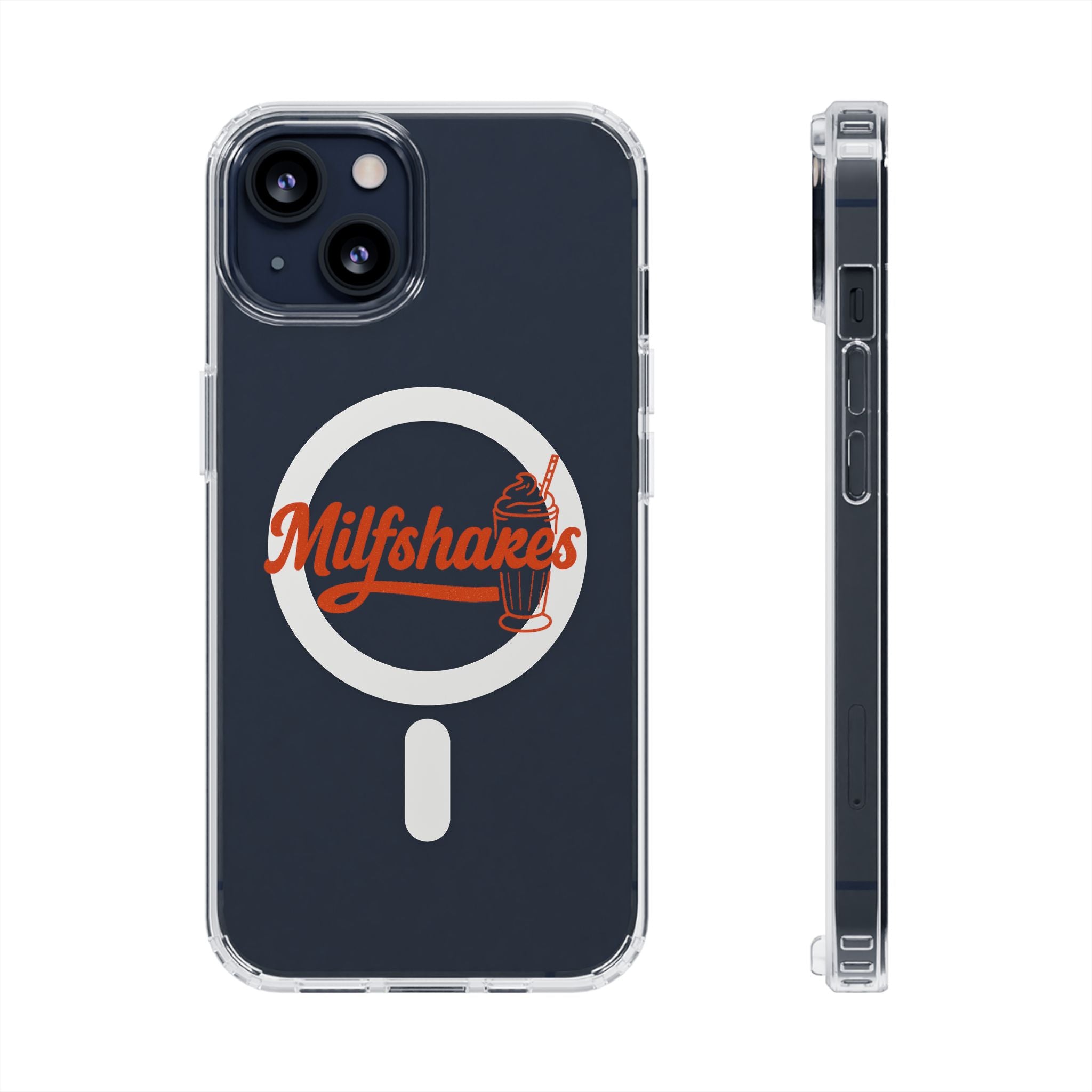 Magnetic Phone Case — "Milkshakes" Funny Quote, Clear Impact - Resistant, Trendy Viral Design - Wabi Sabi
