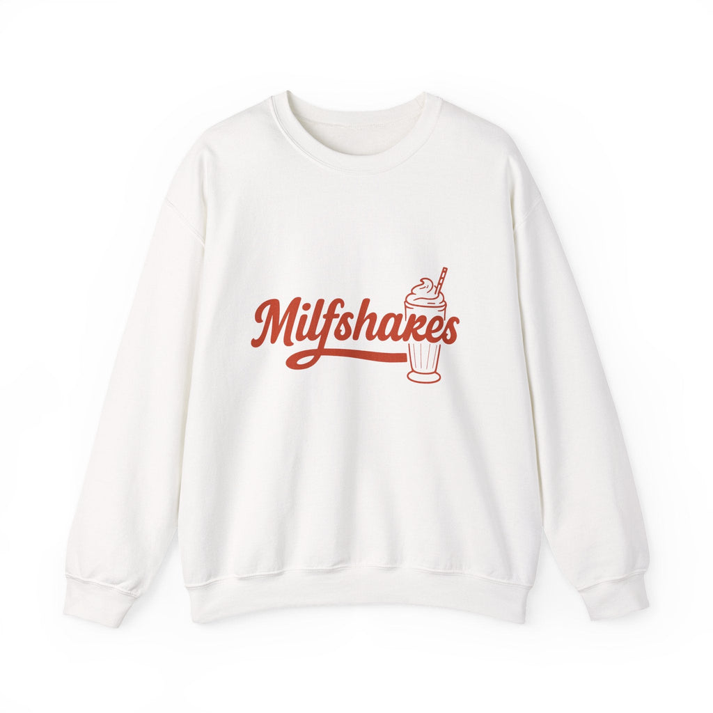 MILFshakes Funny Mom Quote Crewneck Sweatshirt — Relatable Aesthetic Mom Gift - Wabi Sabi