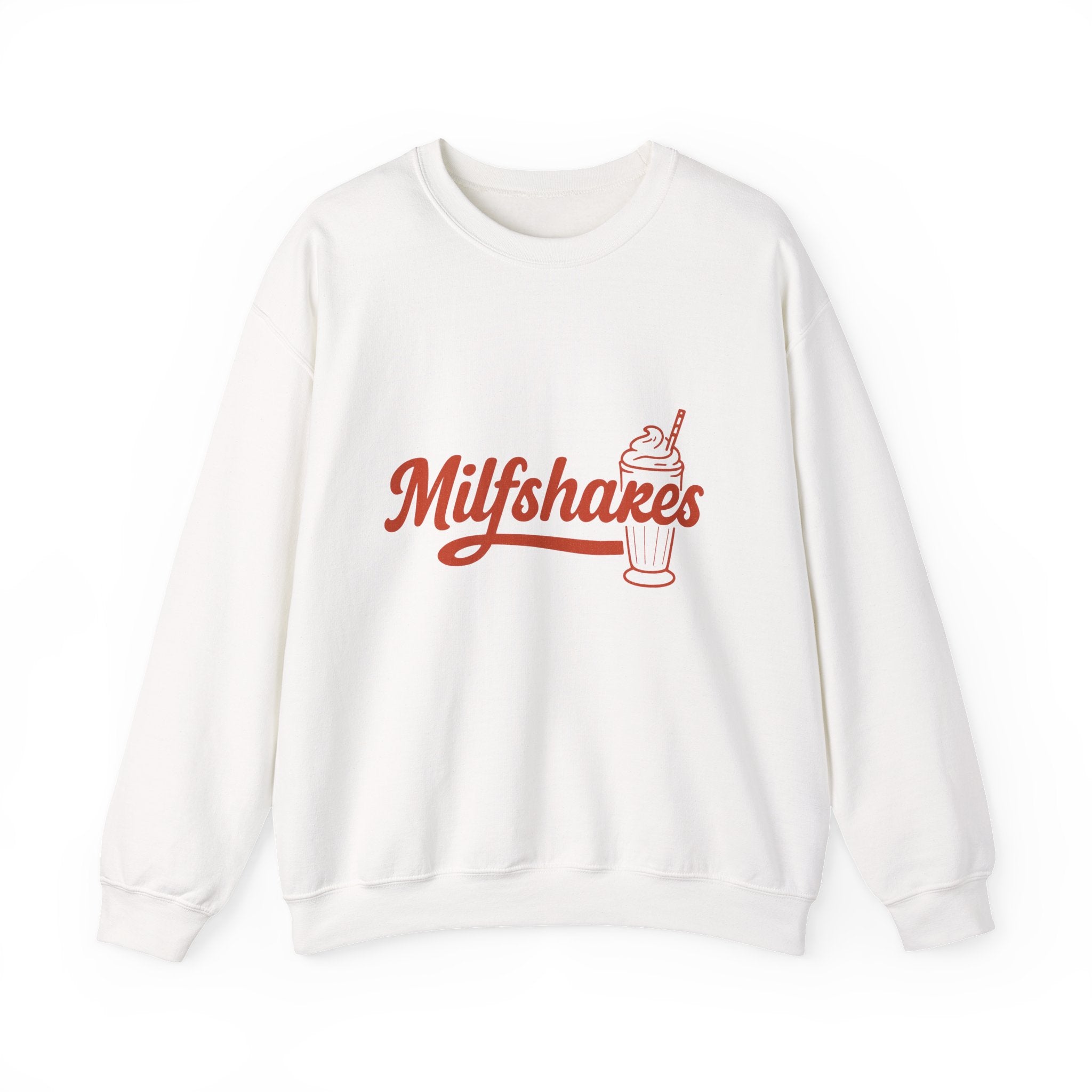 MILFshakes Funny Mom Quote Crewneck Sweatshirt — Relatable Aesthetic Mom Gift - Wabi Sabi