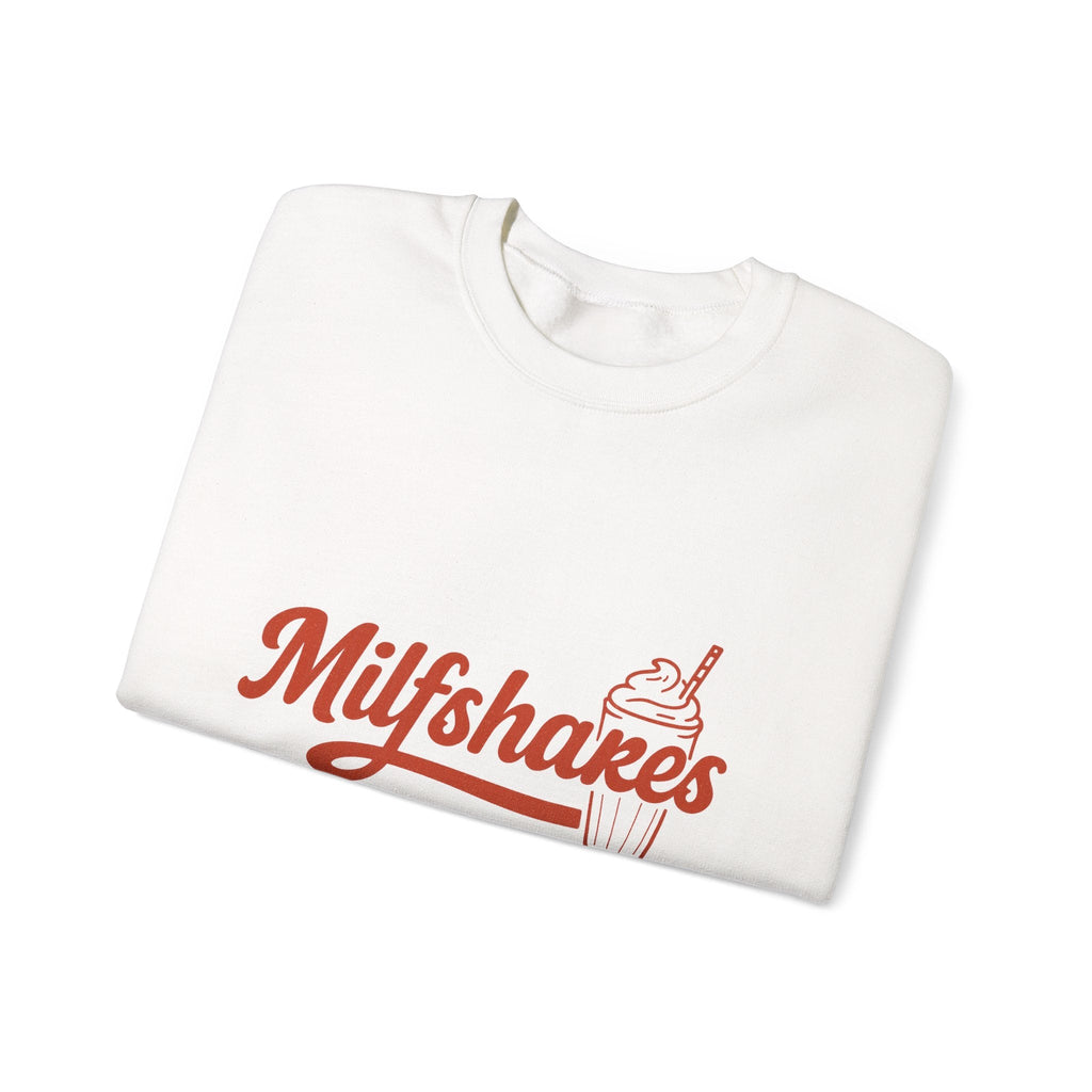 MILFshakes Funny Mom Quote Crewneck Sweatshirt — Relatable Aesthetic Mom Gift - Wabi Sabi