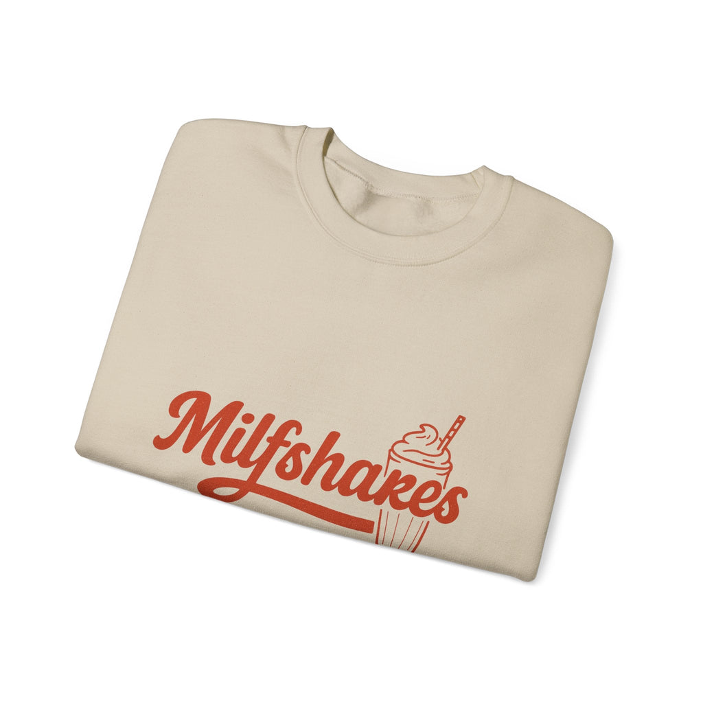 MILFshakes Funny Mom Quote Crewneck Sweatshirt — Relatable Aesthetic Mom Gift - Wabi Sabi