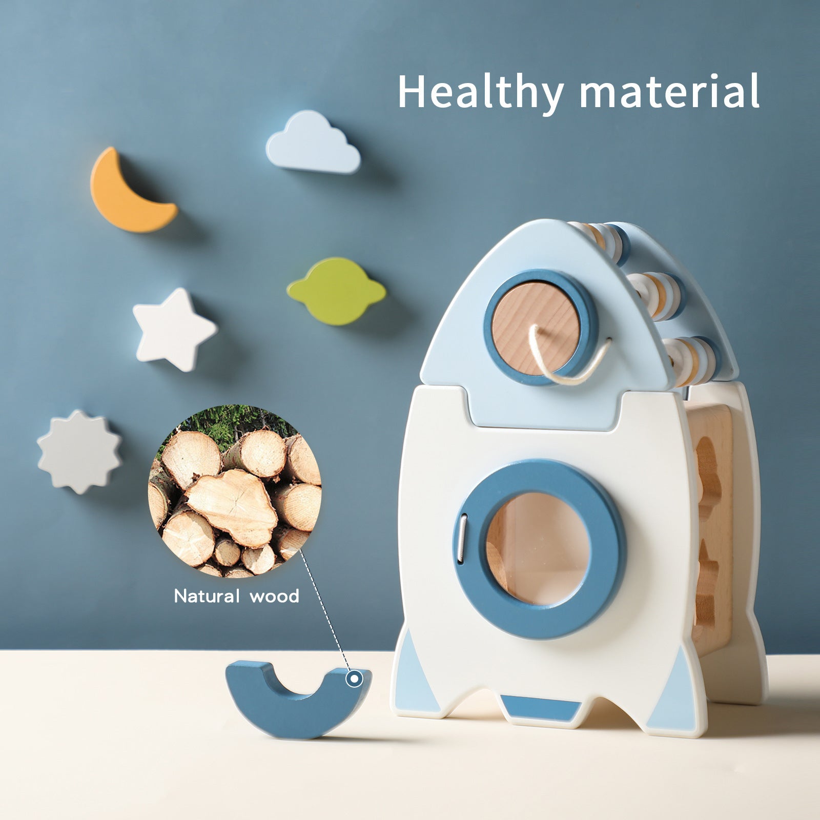 Montessori Educational Rocket Toys Baby Busy Box Calculate Graphic Cognition For Children - Wabi Sabi