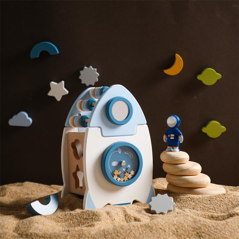 Montessori Educational Rocket Toys Baby Busy Box Calculate Graphic Cognition For Children - Wabi Sabi