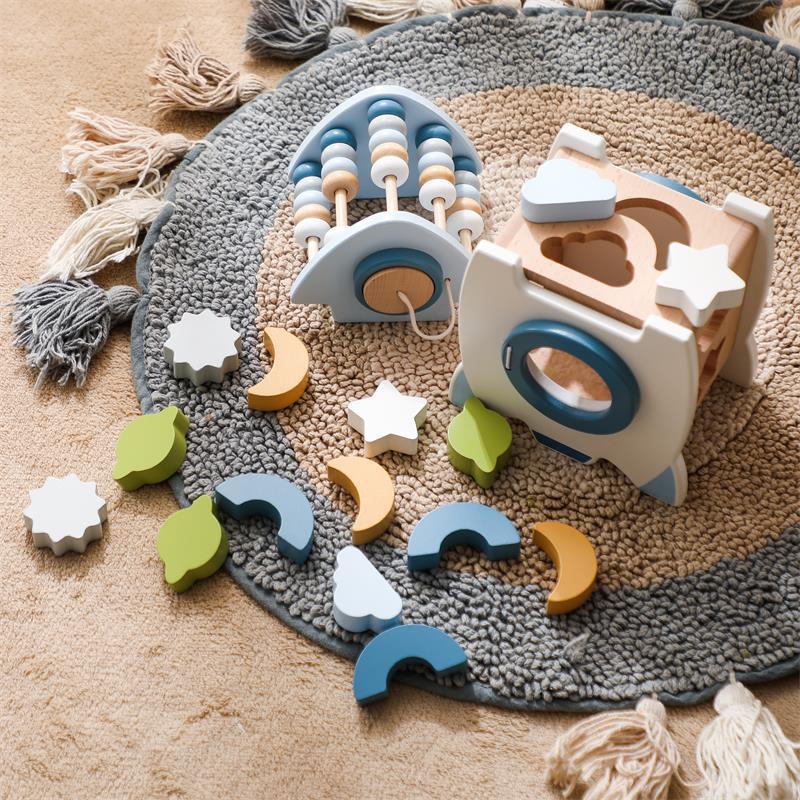 Montessori Educational Rocket Toys Baby Busy Box Calculate Graphic Cognition For Children - Wabi Sabi