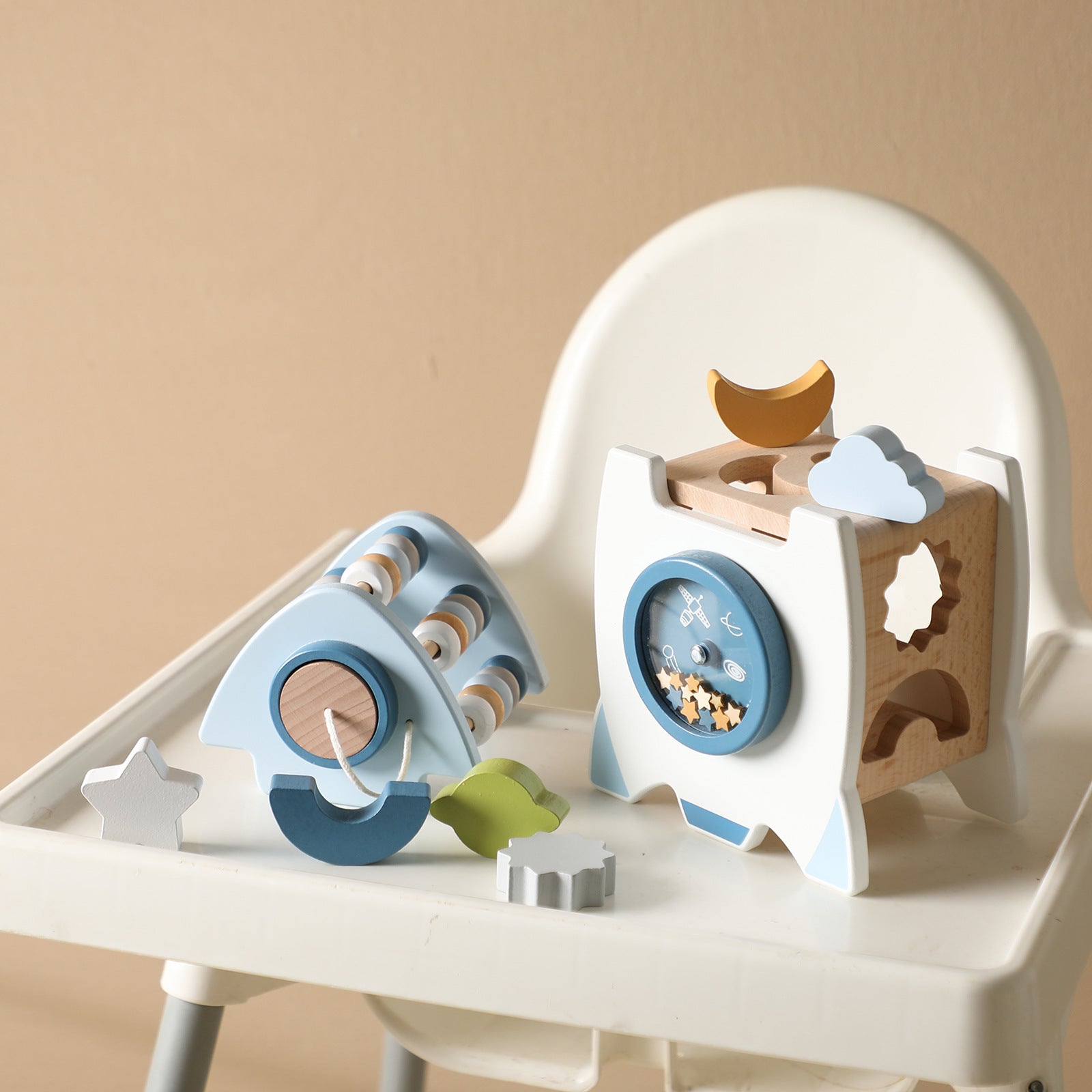 Montessori Educational Rocket Toys Baby Busy Box Calculate Graphic Cognition For Children - Wabi Sabi