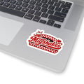 Retro Milkshake Sticker — Red, White & Black Brand Kiss - Cut - Wabi Sabi