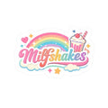 Retro Pastel 'MILFshakes' Kiss - Cut Sticker — Funny Vintage Vibe - Wabi Sabi