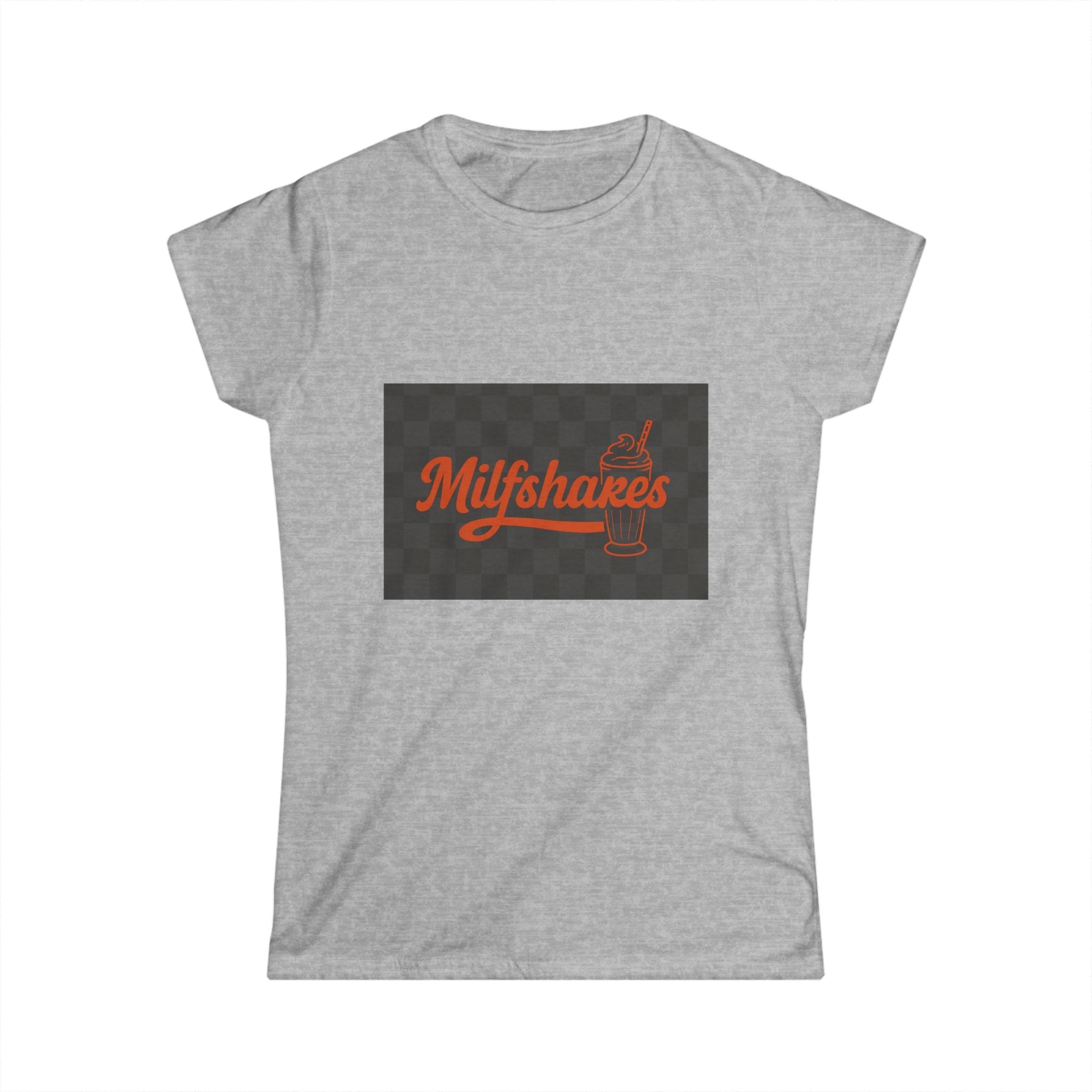Vintage 'Milfshakes' Funny Quote Women's Tee — Retro Black & Red Milkshake Vibe - Wabi Sabi
