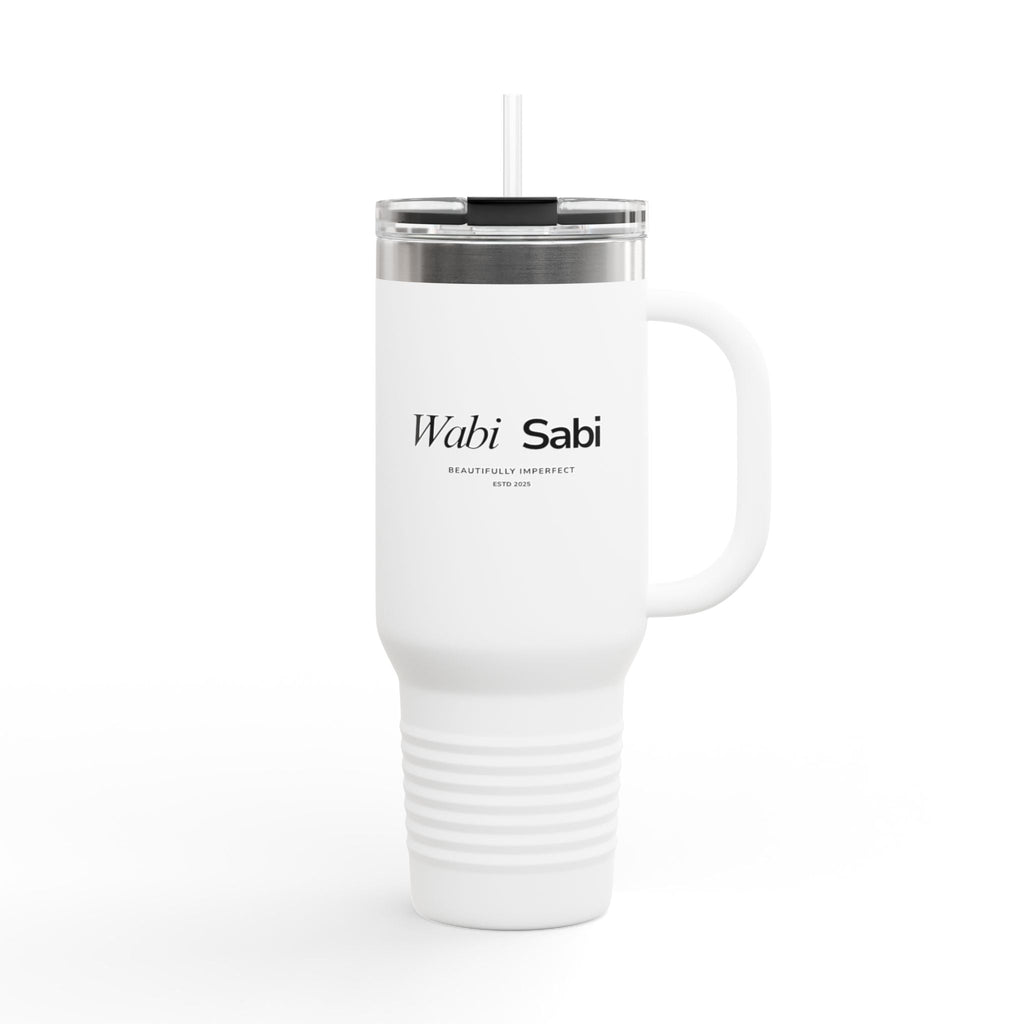 Wabi - Sabi Presence 40oz Insulated Travel Mug — Meaningful Quote, Spiritual Aesthetic - Wabi Sabi
